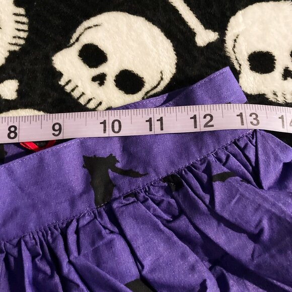 HELL BUNNY NWT Ombre purple black Haunt Graveyard circle skirt 1950s style SMALL - Picture 8 of 16
